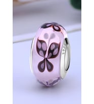 Fubena Kelebek Mor Murano Charm