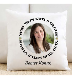 Yeni Yılın Kutlu Olsun Fotoğraflı Yastık