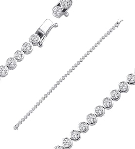 2.74ct (G-H vs) Pırlanta Su Yolu Bileklik