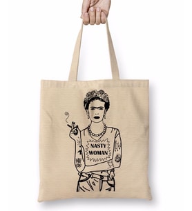 Frida Kahlo 012 Bez Çanta Uzun Saplı