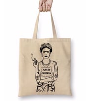 Frida Kahlo 012 Bez Çanta Uzun Saplı