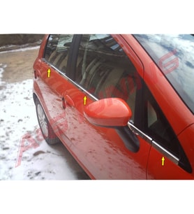Fiat Punto Krom Cam Çıtası 2006 Üzeri 6Prç Paslanmaz Çelik