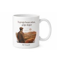Anadolu Erkeği Temalı Minimal Kupa Bardak Özel Tasarım Hediye