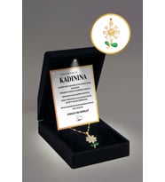14 Şubat Sevgililer Günü Hediyesi "Kadınıma" Papatya Çelik Kolye  Işıklı Premium Kutu  Mesaj Kartı (Gold)