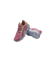 JAKXMON Lastik bağcıklı Ortapedik  & Anatomik Sağlam Kaymaz Tabanlı Nefes Alan UNISEX Çocuk Spor Ayakkabısı (Pembe)