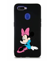 Oppo A5S Soft Premier Kapak Minnie Mouse-E Tasarımlı Silikon Kılıf - Siyah (Şeffaf)