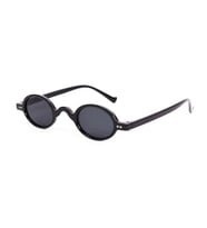 Mobgift Minimal Vintage Retro Oval Kemik Unisex Güneş Gözlüğü (Siyah)