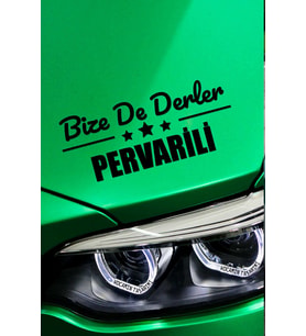 Siirt Pervari Siyah Araç Sticker  Siirt Bize De Derler  Pervarili 40x15 cm Oto Sticker