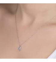 SWAROVSKİ TAŞLI KALP 925 AYAR GÜMÜŞ KOLYE