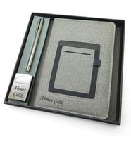 Signator® Codex  N347 Kişiye Özel Defterli Set - İsme Özel Gri Kalem + İsme Özel Gri Defter + İsme Özel Çakmak  İsme Özel Kutusunda Hediyelik Set (Karışık)