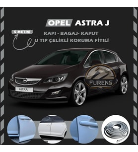 Opel Astra J Oto Araç Kapı Koruma Fitili 5metre Parlak Gri Renk