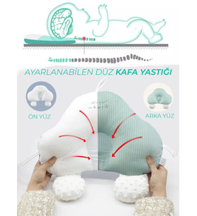 iLin Baby Düz Kafa Yastığı, Ayarlanabilir Konfor Yastığı, Bebek Kafa Yastığı, Bebek Yastığı