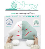 iLin Baby Düz Kafa Yastığı, Ayarlanabilir Konfor Yastığı, Bebek Kafa Yastığı, Bebek Yastığı