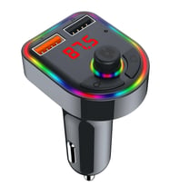 Concord C616 Rgb Işıklı 2.1 A Şarj USB&TF Girişi Bluetooth 5.1V Fm Transmitter  (Siyah)