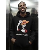 Monkey D. Luffy Baskılı Unisex Oversize One Piece Anime Karakter Hoodie