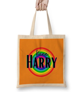 Harry Kane - Vintage Retro Rainbow Style Bez Çanta Uzun Saplı