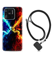 Xiaomi Redmi Note 7 8 9 Pro 10 2022 10 Pro 10S Kılıf Boyun Askılı Silikon Red Blue Leon 1714