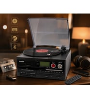 Dosound TR-17 Ahşap Çok Fonksiyonlu Pikap Kaset CD USB Bluetooth Müzik Sistemi