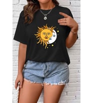 Unisex Larks' Tongues in Aspic Baskılı T-shirt (Siyah)