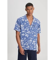 Lee Relaxed Fit Geniş Kesim Kısa Kollu Lacivert Gömlek - LM28205298QF (Mavi)