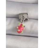 316L Çelik Gümüş Renk Sallantı Ejder Meyvesi Model Nomination Charm 5886 - HPSBYI6445-6698