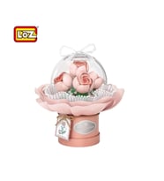 Mey İthalat® LZ-1298 LEDLİ PEMBE GÜL BUKETİ 285 PARÇA BLOCK OYUNCAK