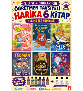 TİMAŞ 2,3. VE 4.SINIFLAR İÇİN ÖĞRETMEN TAVSİYELİ HARİKA 6 KİTAP (SLİME SET HEDİYELİ)