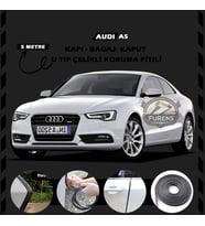 Audi A5 Oto Araç Kapı Koruma Fitili 5metre Parlak Siyah Renk
