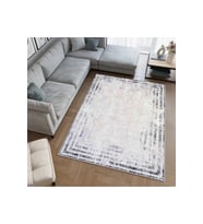 Rovigo Home Dijital Baskı Yıkanabilir Kaymaz Taban Salon Halısı RVG0494 (Gri)
