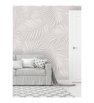 Dreamwall 3Boyutlu Yapraklar Desenli Silinebilir Sağlıklı Tekstil Duvar Kağıdı (Pastel Aşı)