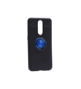 Oppo RX17 Pro Uyumlu Kılıf Zore Ravel Silikon Kapak (Siyah-Mavi)