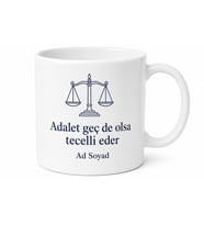 Avukata Hediyelik Ofis Kupası Özel Tasarım Porselen Bardak Hediye