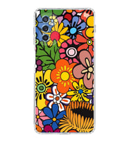 PrintiFy Samsung Galaxy M52 ile Uyumlu 1mm Slim Fit Retro Renkler 2 Baskılı Şeffaf  Kılıf