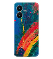 Vivo Y22S Kılıf Silikon Desen Özel Seri Ressam Sulu Boya 1600