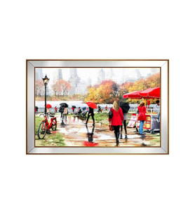 Manzara Temalı Kanvas Tablo 80 x 110 cm Gold Çerçeve