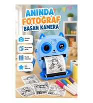 Termal Baskılı Çocuk Fotoğraf Makinesi – Anında Siyah Beyaz Fotoğraf Baskısı