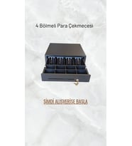 ONEGA 4 Bölmeli Metal Para Çekmecesi