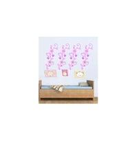 DUVAR ÇIKARTMA STICKER DEKORATİF DUVAR KAĞIDI,SÜS  İKİ ADET ÇİÇEKLİ AĞAÇ DESENLİ PVC 70X50X0,5CM