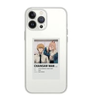 Iphone 12 Pro Uyumlu Chainsaw Man Anime Tasarımlı Şeffaf Telefon Kılıfı