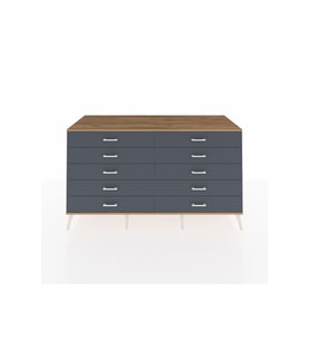 Kronos Konsol 10 Çekmeceli  176x59x99 Çam-Çam/Antrasit