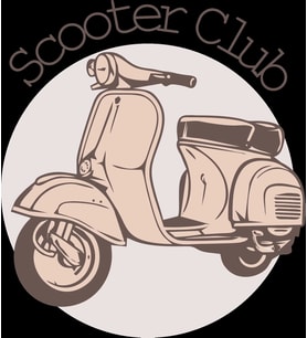 Scooter Club Sticker 10x10 cmRenkli Sticker