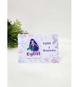 İsme Özel Kişiye Özel Denizkızı Pleksi Doğum Günü Magnet Bebek Magnet Bebek Hediyelik 20 Adet