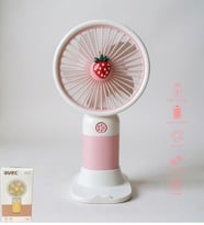 Avec USB Şarjlı El Fanı I Mini Taşınabilir Fan I Yaz Serinleticisi I Vantilatör I Telefon Standlı (Pembe)