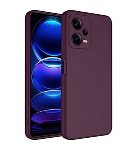 Coverzone Xiaomi Redmi Note 12 5G ?le Uyumlu K?l?f Z-Mara Lansman Vieri Tam Koruma Arka Kapak Kamera Koruma �?k?nt?l? P�r�zs�z Y�zey Mor