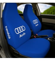 Audi Uyumlu Penye Koltuk Kılıfı Seti Ön ve Arka Oto Kılıf Takımı (Mavi)