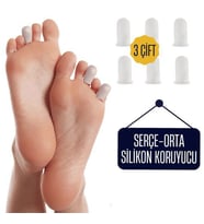 6 ADET Serçe Parmak İçin Silikon Koruyucu