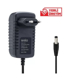 Weko 21 Volt - 1 Amper 5.5*2.5 Uçlu Priz Tipi Adaptör
