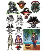 Korsan Kuru Kafa Sticker Set-2 15 Parça Telefon, Tablet, Defter, Laptop Sticker
