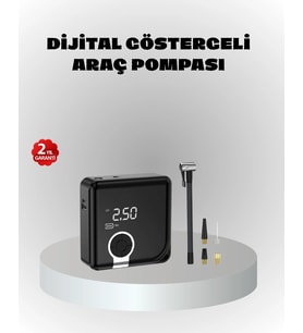Dijital Ekranlı Şarjlı Hava Kompresörü 150 Psı Güçlü Motorlu