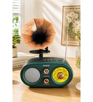 NNS NS-803BT Yeşil Retro Radyo Bluetooth Hoparlör USB TF Kart Şarjlı Nostaljik Radyo